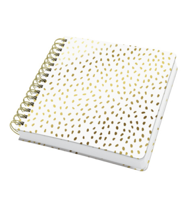 Notizbuch JQ100, Jolie Pure Positivity, wei&szlig;, A5, blanko, 120g, 120 Blatt / 240 Seiten