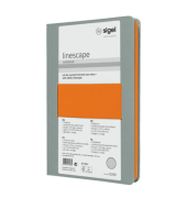 Notizbuch LS200, Linescape, grau, A5, kariert, 80g, 88 Blatt / 176 Seiten