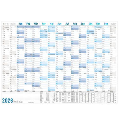 Wandkalender A1+ 2026 blau