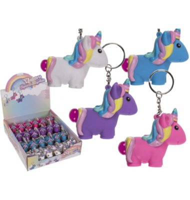 Schlüsselanhänger Einhorn sortiert