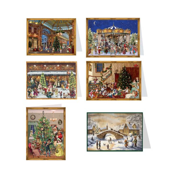 60 Stück Alpedia Adventskalender AK-1 Karten 6 Motive sortiert 4025985401303 Alpedia