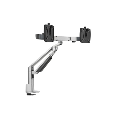 Bildschirmträger 2 Monitore silber
