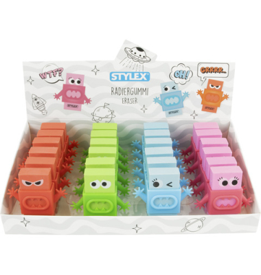 Radiergummi Monster sortiert