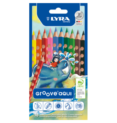 Buntstifte Groove, L3851100, farbig sortiert, dreikant