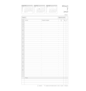 Buchkalender 50816, Kalendarium, schwarz, 1 Tag / 1 Seite, 14x21,5cm (A5), 2026