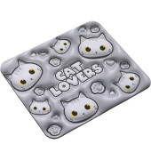 Mausmatte 3D Cats weißgrau