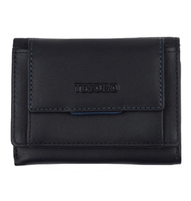 Geldbörse mini RFID Leder schwarz
