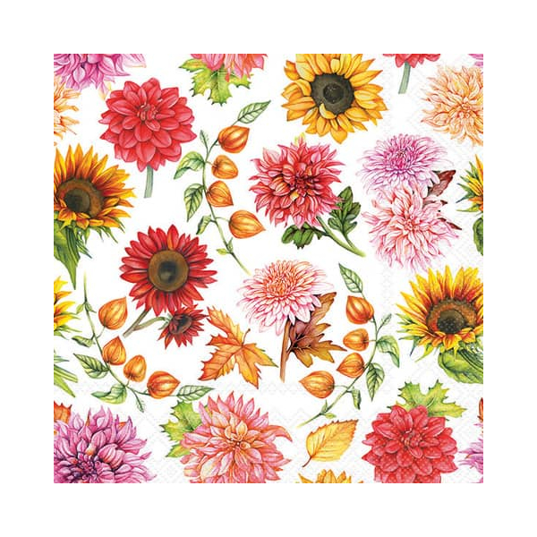 Ambiente Motivserviette 33x33cm Herbstblüte 8712159202625 Ambiente 20 Stück