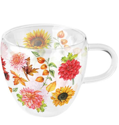 Teeglas 0,2 l  Herbstblüte