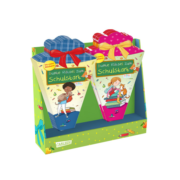 20 Stück Carlsen Kinderbuch Schultüten Display 2 Titel  Carlsen