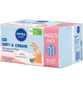 Feuchttücher SOFT & CREAM weiß, 57 Tücher