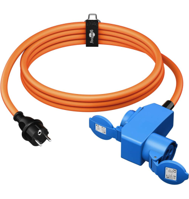Camping Adapterleitung 1,5 m orange