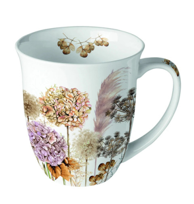Kaffeebecher 0,4l getrocknete Blumen
