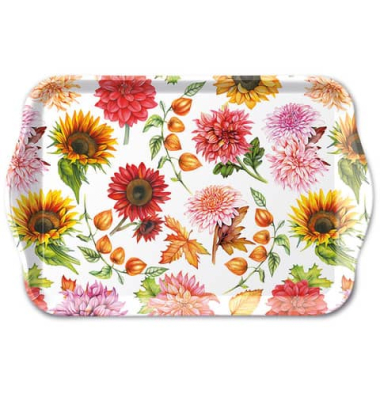 Tablett 13x21 cm Herbstblüte