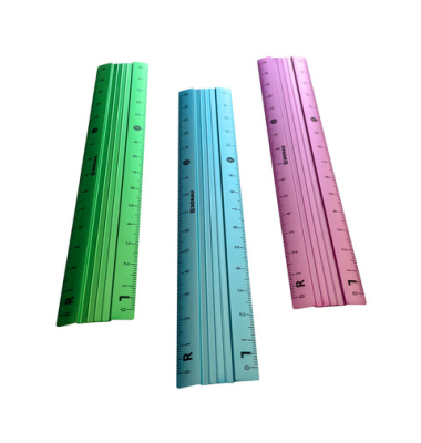 Alulineal 15cm R+L sortiert