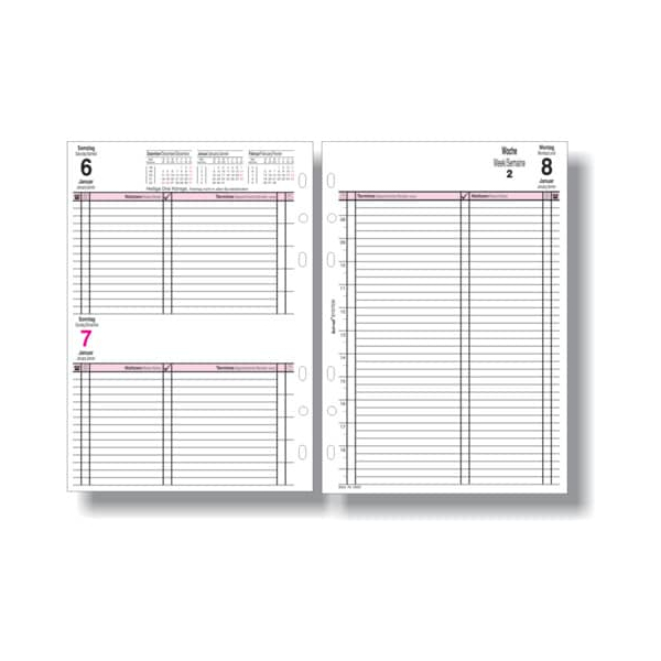 Bind Kalendereinlage B550326, bindSYSTEM, 1 Tag / 1 Seite, 14,8x21cm (BxH) (A5), 2026 4021068026241 Bind