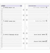 Kalendereinlage B260226, bindSYSTEM, 1 Woche / 2 Seiten, 9,5x17,2cm (BxH) (A6), 2026
