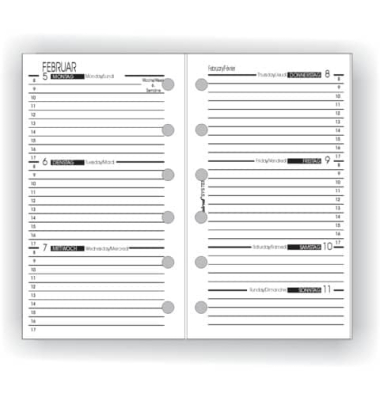 Kalendereinlage B570226, 1 Woche /  2 Seiten, 