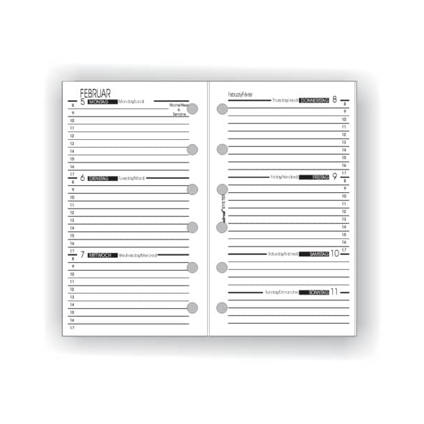4021068026340 - Kalendereinlage B570226 1 Woche    2 Seiten 80x125mm (HxB) (Mini (79x125cm)) 2026 4021068026340 Bind