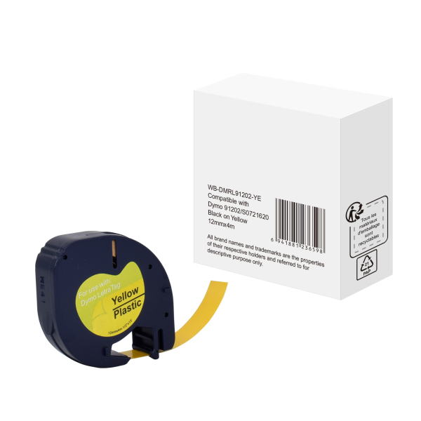 6941881236598 -  Schriftband WBDMRL91202YE 12mm x 4m schwarz gelb nein  6941881236598 without brand