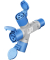 Camping 3-fach CEE-Verteiler blau