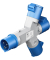 Camping 3-fach CEE-Verteiler blau
