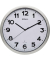 Uhr MAULstep 40RC Funkuhr silber Wanduhr Kunststoff Rahmen Ø 40cm