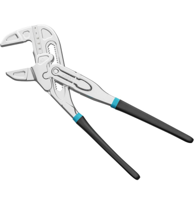Zangenschlüssel 762-18 Parallele glatte Backen ermöglichen vollflächiges, beschädigungsfreies Greifen von Werkstücken 18,0 cm