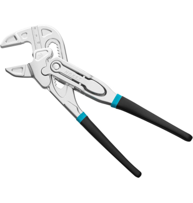 Zangenschlüssel 762-12 Parallele glatte Backen ermöglichen vollflächiges, beschädigungsfreies Greifen von Werkstücken 12,5 cm