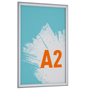 Plakat-Klapprahmen 500823, silber, A2, Aluminium