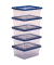 Aufbewahrungsbox 100135770, Kunststoff transparent/blau