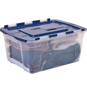 Aufbewahrungsbox 100135774, Kunststoff transparent/blau