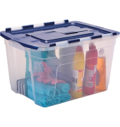 Aufbewahrungsbox 100135775, Kunststoff transparent/blau