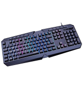 LUDICIUM RGB Rainbow Gaming-Tastatur schwarz