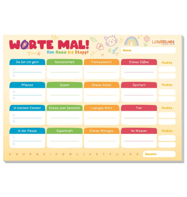 Verlag Worte mal! Spielblock