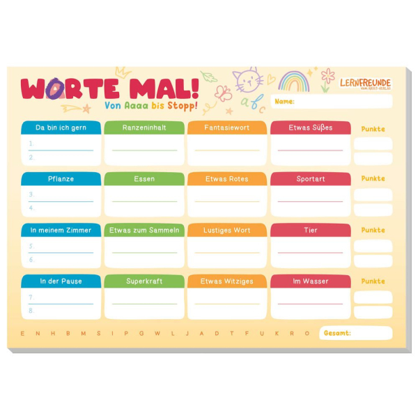 4029357097125 - Verlag Worte mal! Spielblock 4029357097125 Häfft