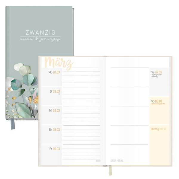 4029357097507 - Schülerkalender slim August 2025 - September 2026 grün 4029357097507 - Schülerkalender slim August 2025 - September 2026 grün