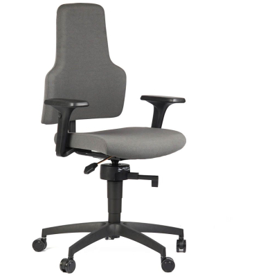 Bürostuhl Workster Basic One, anthrazit / schwarz, mit Armlehnen, bis 120kg