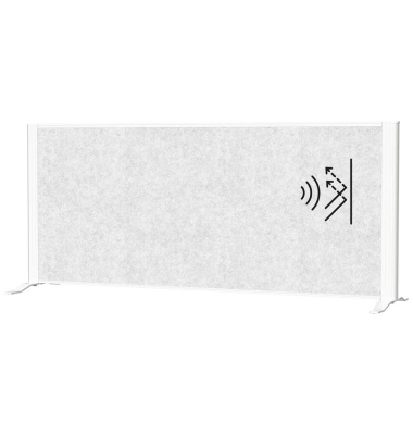 Sideboard-Trennwand MAULconnecto 120x50cm Akustik hell