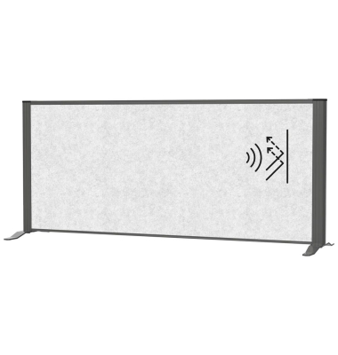 Sideboard-Trennwand MAULconnecto 120x50cm Akustik hell