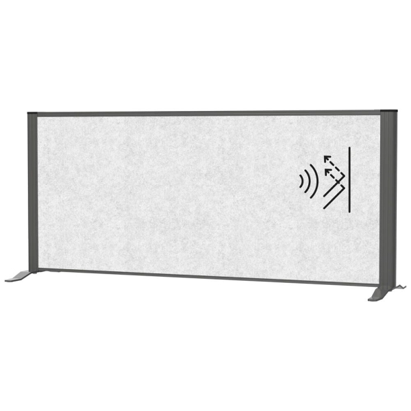 4002390105736 - MAUL Akustik-Tischtrennwand MAULconnecto 9852289 hellgrau 1200 x 500 cm 1 St