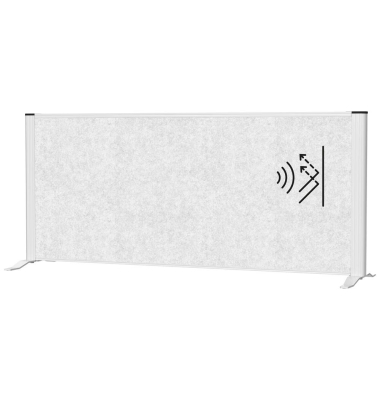 Sideboard-Trennwand MAULconnecto 120x50cm Akustik hell