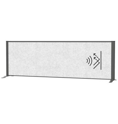 Sideboard-Trennwand MAULconnecto 160x50cm Akustik hell