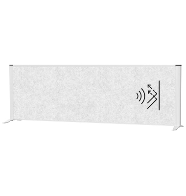 Sideboard-Trennwand MAULconnecto 160x50cm Akustik hell