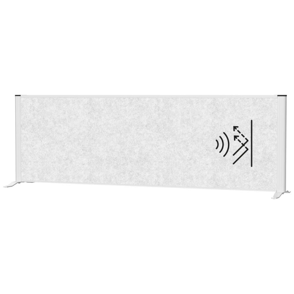 4002390105774 - MAUL Akustik-Tischtrennwand MAULconnecto 9852695 hellgrau 1600 x 500 cm 1 St