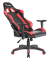 Gaming Stuhl PROFESSIONAL, rot/schwarz / schwarz, mit Armlehnen, bis 100kg, mit Kopfst&uuml;tze