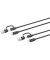USB-CA zu USB-C Kabel Set USB-Kabel Play & Charge 2 x 3,0 m schwarz
