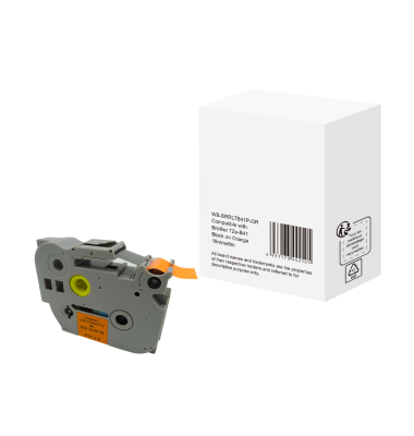 Schriftband WBBRRLTB41POR, 9mm x 7m, schwarz/wei&szlig;, laminiert, kompatibel zu P-touch TZE-B41