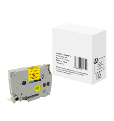 Schriftband wie Brother TZe-Fx641 18mmx8m sw auf ge