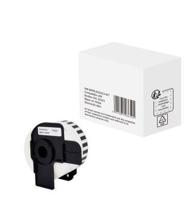 Etikett wie Brother DK-22223 50mmx30,48m sw auf ws